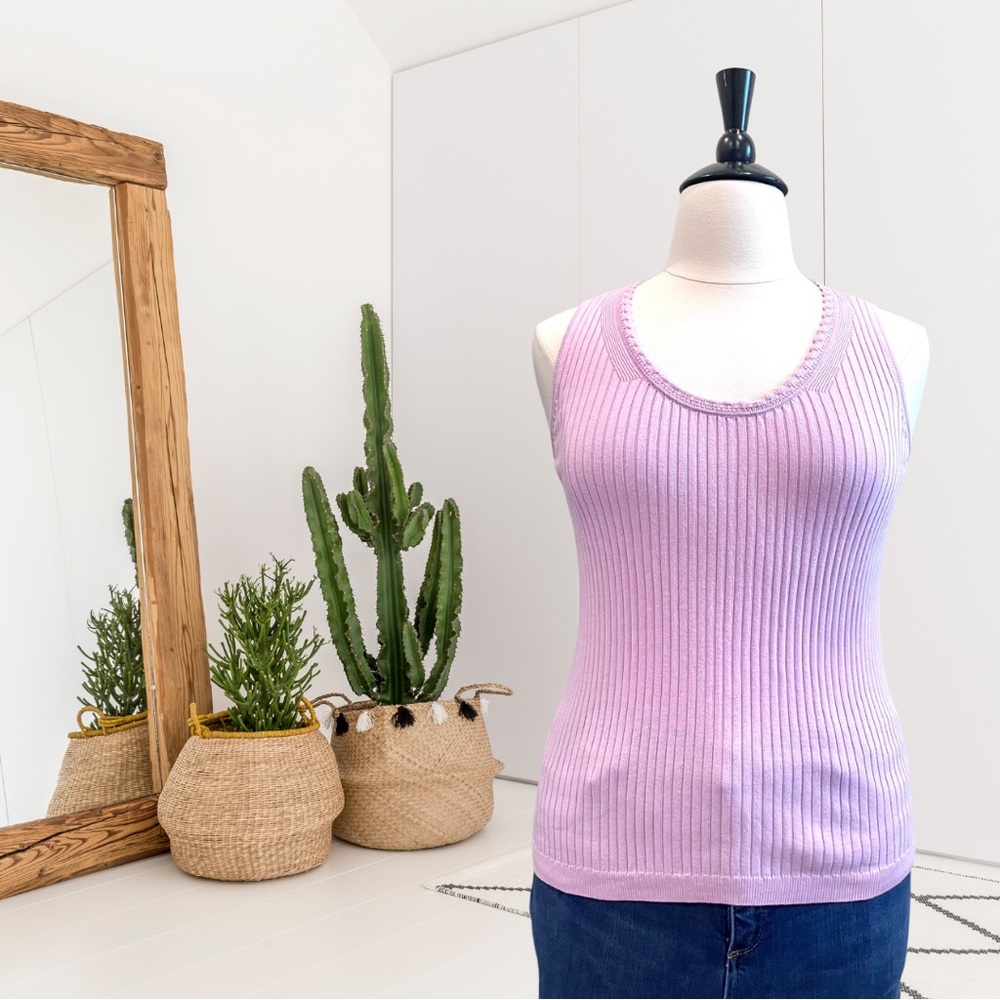 Ann Taylor Sleeveless Ribbed Knit Tank Top